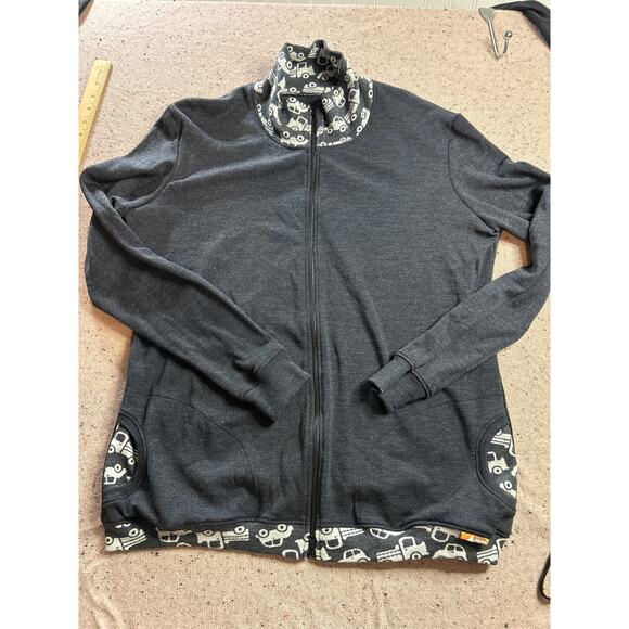 Nanka Creative Merino Wool Zip Sweater Gray XL/XXL Stand Collar - Picture 1 of 6